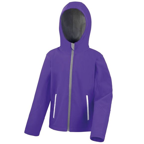 Result Core Kids Big Boys JuniorSoftshell Jacket / Purple/Gray